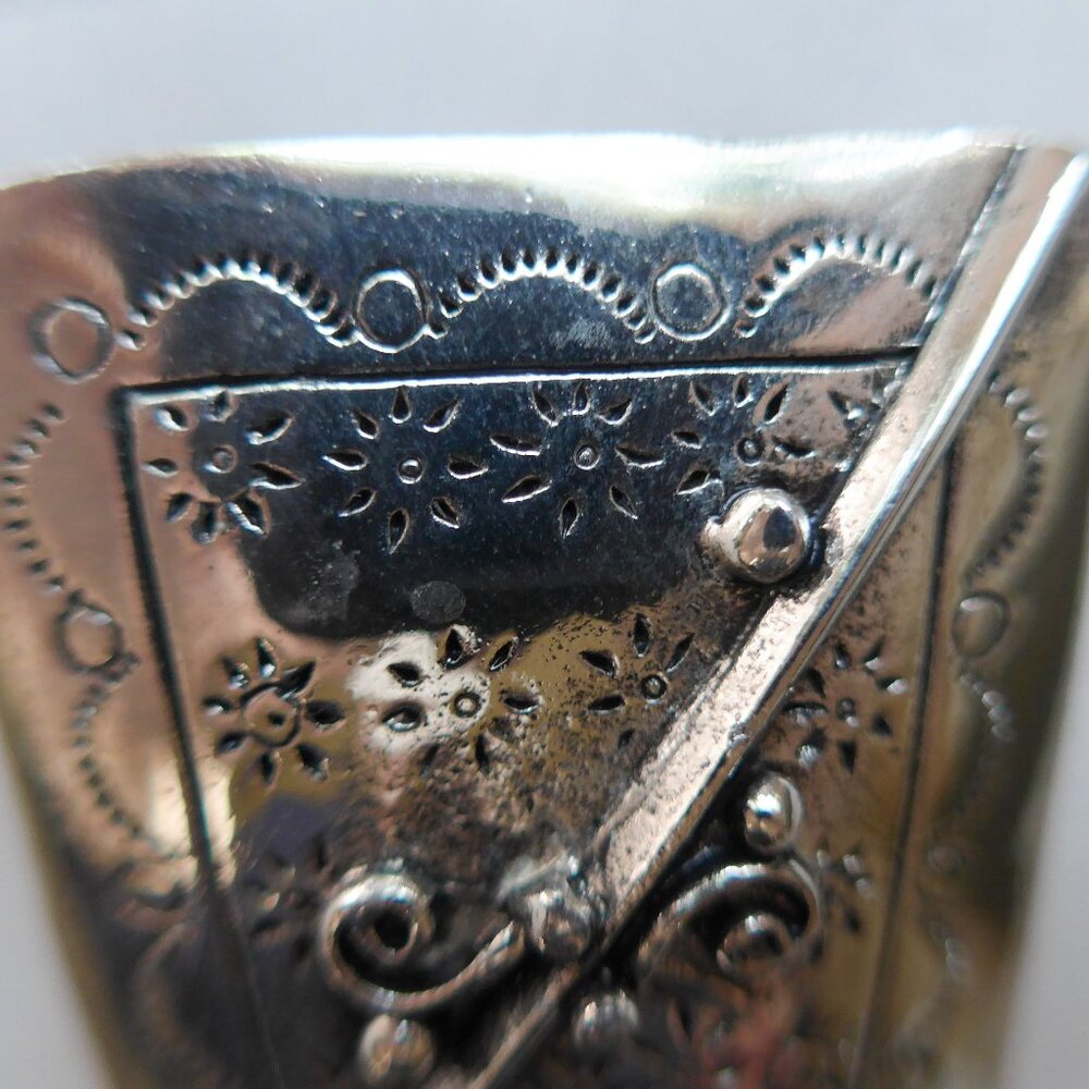 Rectangular Engraved Silver Toned Bolo Tie - image 4